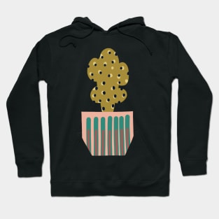 Mustard cactus plant in a pot Hoodie